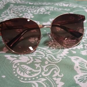 Isaac Mizrahi Gold and Brown Floral Sunglasses